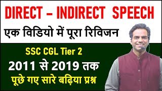 Direct and Indirect speech Narrations for SSC CGL , CHSL tier 1 , tier 2 , all competitive exams