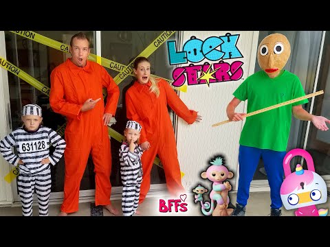 Baldi's Basics in Real Life Escape Room!!! 7 Lock Stars Scavenger Hunt!