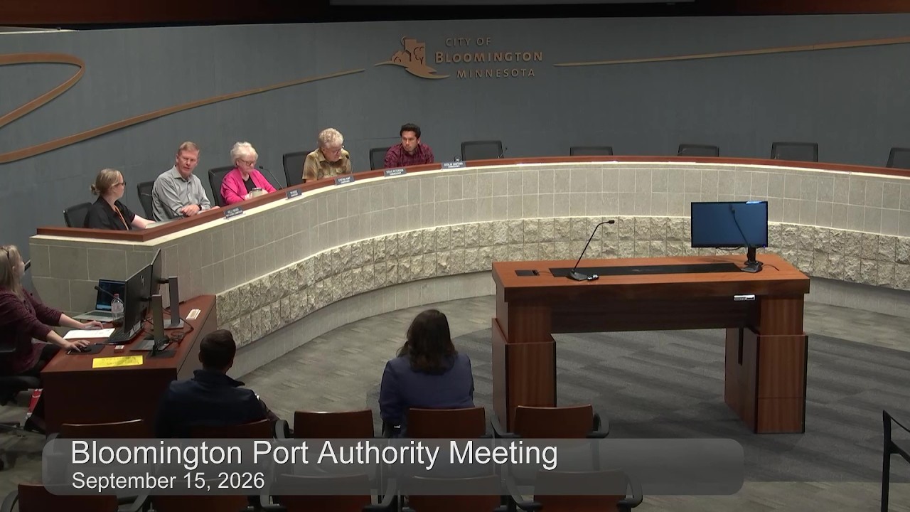 September 15, 2026 Bloomington Port Authority Meeting