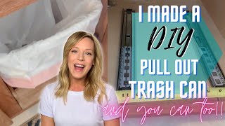 How To Add Pull Out Trash Can To Your Kitchen | Budget Under Cabinet Trash Can | The Craf-T Home