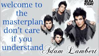 Adam Lambert - Master Plan [lyrics]