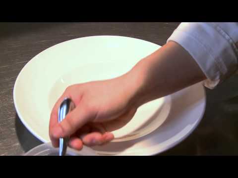 Spring Pea Soup in Ham Consume w/ Poached Quail Egg