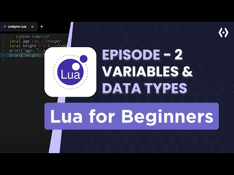 Lua Programming For Beginners 2 Variables Data Types In Lua Explained