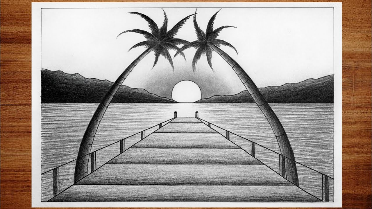 Easy and Beautiful Sketch Drawing | Pencil Drawing for Beginners | Nature Drawing Picture