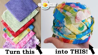 How to Make YARN from FABRIC for Baskets & Rugs!