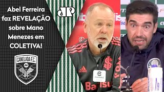 ‘Vou contar um segredo a vocês: O Mano Menezes…’; Abel Ferreira dá show após Palmeiras x Flamengo