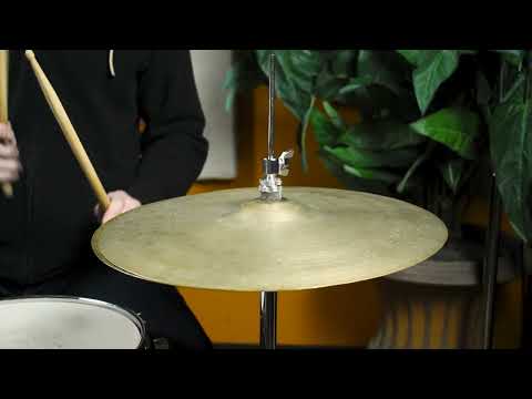 15" Zildjian A 1940s-50s Trans Stamp/Small Stamp Hi-Hat Cymbal Pair 874g/910g *Video Demo* image 15