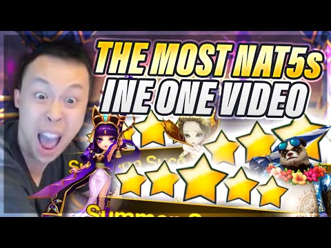 Mind BOGGLING Back To Back NAT 5 Summons! - Most NAT 5s In 1 Video?! - Summoners War