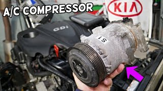 AC COMPRESSOR REPLACEMENT REMOVAL KIA SPORTAGE, KIA SORENTO
