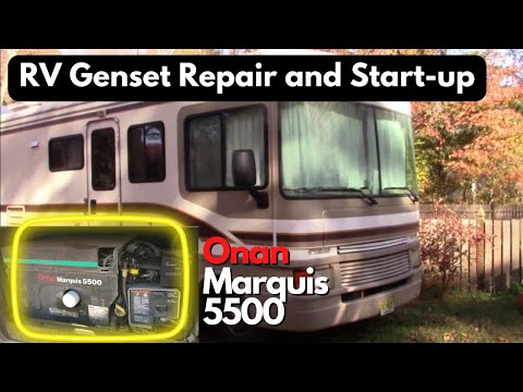 RV Generator REPAIR, START UP, & TESTING - Onan Marquis 5500 - RUNNING AGAIN after SITTING 17 months