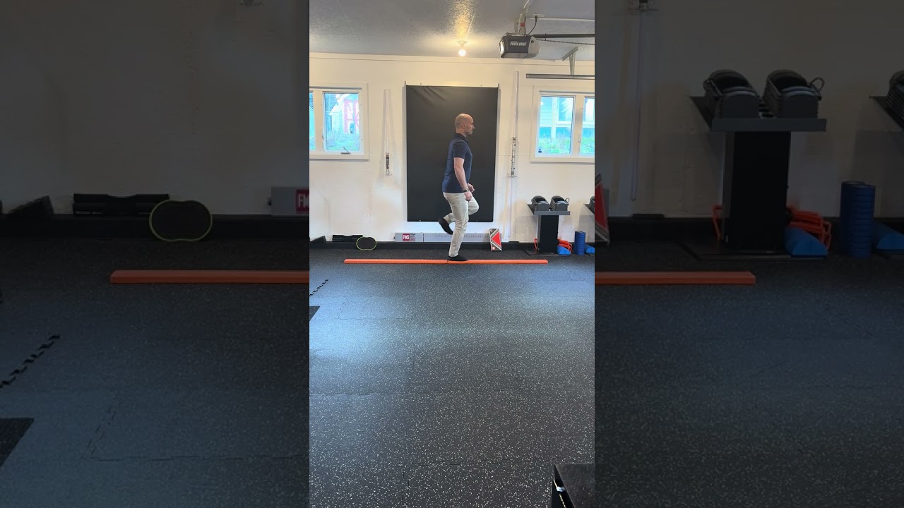 9. Balance Beam High Knees Backward Walk (Side View)