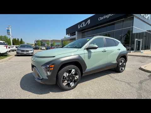 2025 Hyundai Kona in Green for sale at Clarington Kia in Bowmanville, ON