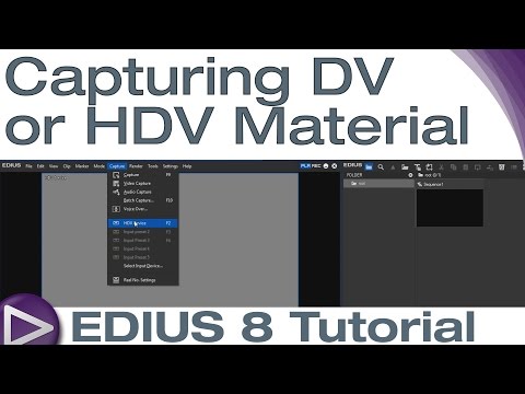 EDIUS 8 Basic Tutorial: Capturing DV or HDV Material