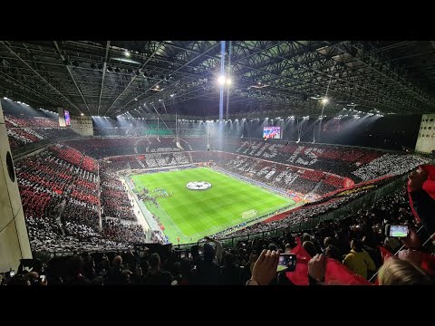 CRAZY atmosphere at the San Siro for AC Milan - Napoli in the Champions League
