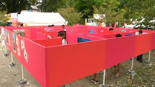 「駿府城夏まつり」開幕 地元企業と大学生が共同考案のコンテンツ並ぶ 県内プロスポーツチームの体験ブースも＝静岡市