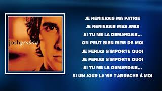 Josh Groban - Hymne à l&#39;amour (Lyrics)