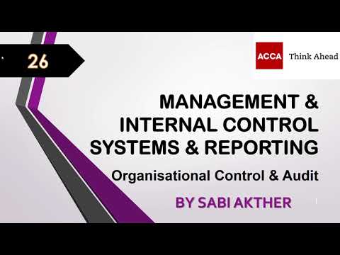 ACCA I Strategic Business Leader (SBL) I Management & Internal Control & Reporting - SBL Lecture 26