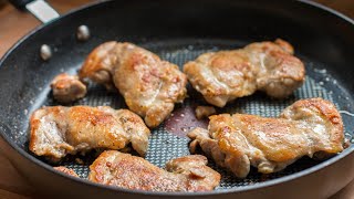 Pan Fried Boneless Skinless Chicken Thighs - EASY - EatSimpleFoodcom