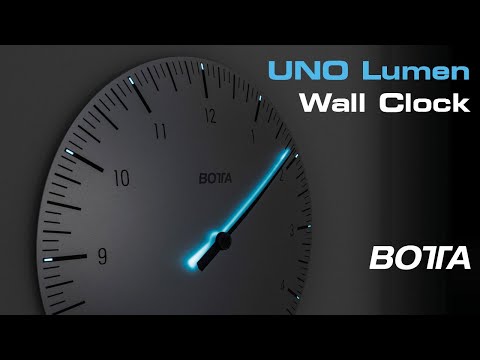 UNO Lumen wall clock: featuring patent applied Reflex-Lume technology