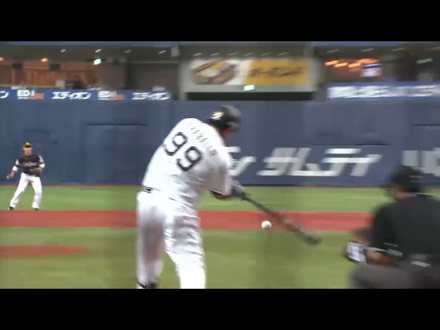 【1回裏】ライナーでフェンス直撃!! バファローズ・カラバイヨが先制打!! 2015/4/15 Bs-H