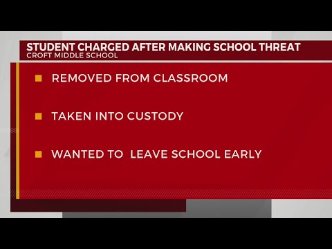 14-year-old charged with making bomb threat against Croft Middle School