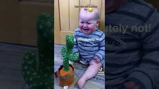 Cute babies getting scared by cactus compilation #1