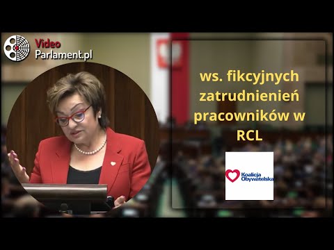 Mirosława Nykiel zarzuca fikcyjne zatrudnienia w RCL
