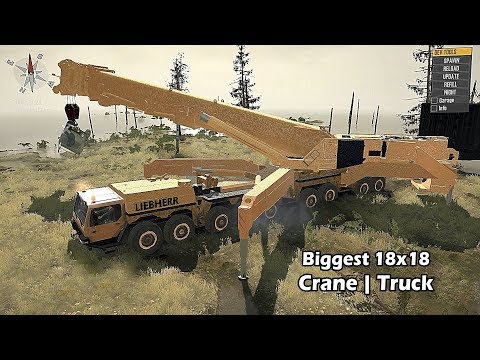 Spintires Mudrunner Biggest 18x18 Crane Truck | Liebherr LTM