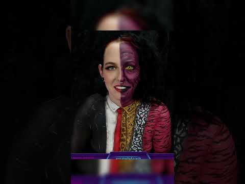 Two Face from Batman Body Paint