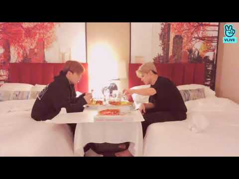 [ENG SUB] ATEEZ VLIVE 20190321 - 우쫑의 미국와서 첫 먹방!!