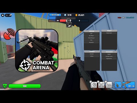 Roblox Combat Arena Script 2025!  (Aimbot, ThirdPerson, Hitbox, Speed, Double Jump, ESP and more)