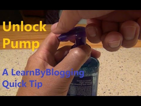 Unlocking pump for face wash