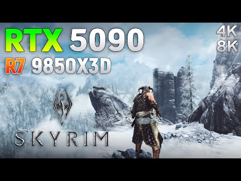 Skyrim - 15 Year Old Game on RTX 5090 | 4K & 8K