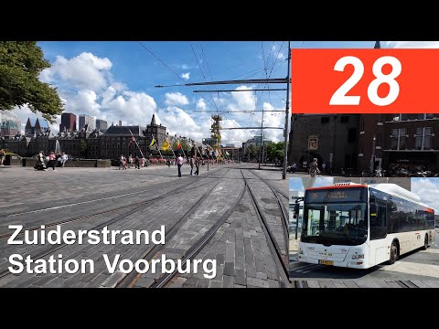 HTM lijn 28: Zuiderstrand - Voorburg Station | HTM 1052 | 2024