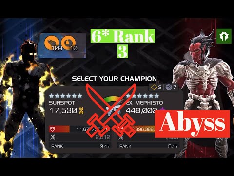 6* Rank 3 Sunspot with 10 Flare State Against Abyss Mehpisto