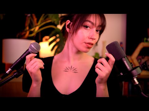 ASMR - Comparing Two $100 Mics! (kisses, tapping, whispering, & mic brushing)