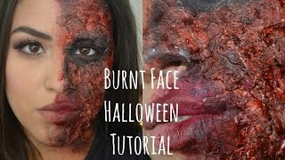 HALLOWEEN MAKEUP TUTORIAL | Burnt Face