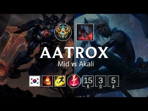 Aatrox Mid vs Akali - KR Challenger Patch 8.21