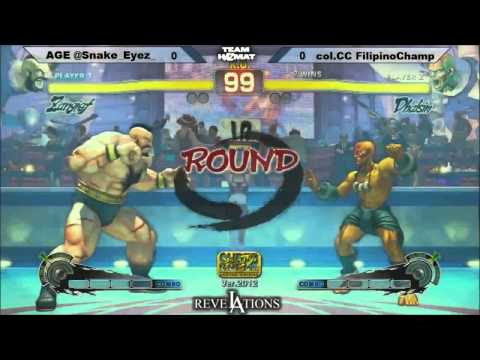 Revelations 2012 SSF4 AE Grand Finals AGE Snake Eyez vs coL CC Filipino Champ