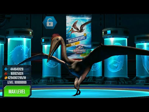 UNLOCKING HATZEGOPTERYX LV 999 X3 MAXED | JURASSIC WORLD THE GAME