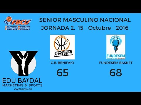 CLUB BASQUET MARCELINA BENIFAIO -  FUNDESEM BASKET SCHOOL INNOVA MUTXAMEL. JORNADA 2