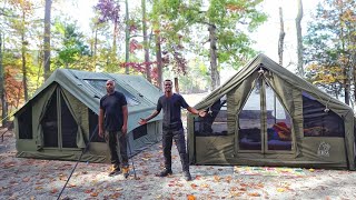 2 Days + 2 Inflatable Luxury Tents - Camping In HEAVY RAIN