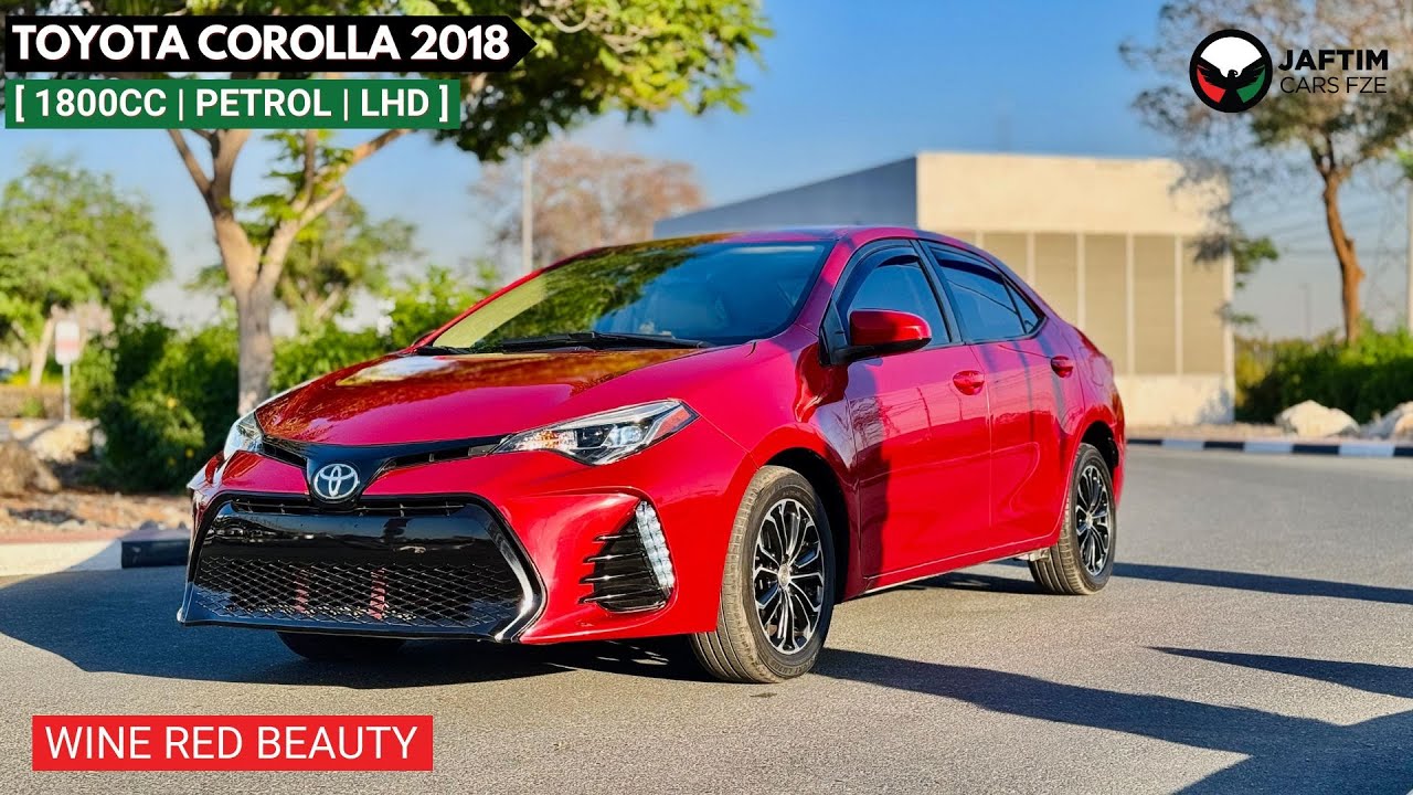 Toyota Corolla GOOD CONDITION | 1.8L PETROL ENGINE | LHD | 2018 | BLOOD RED BODY COLOR | REAR VIEW CAMERA | AUTOMAT video
