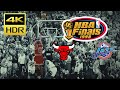Cinematic View of Final minute of Game 6 1998 NBA Finals in 4k HDR