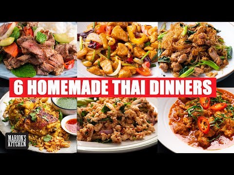 6 Authentic Thai Dinners from Scratch: Beef Salad, Cashew Chicken, Glass Noodles, Turmeric Rice, Larb & Panang Curry