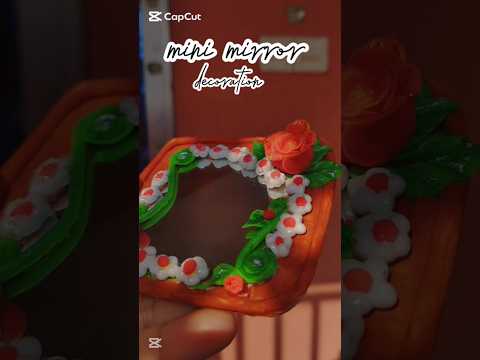 Handmade Clay Rose Mirror🪞✨🥀//#shorts #diy #craft #youtubeshorts