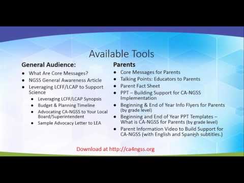Introduction to CA4NGSS Communications Toolkits - Webinar March 22, 2017