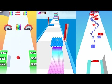 Jelly Run 2048 vs Canvas Run vs Number Master Number Runner Gameplay ! Ep #6