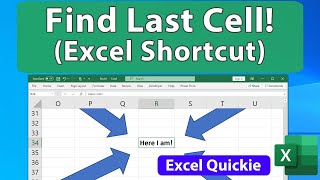 Excel Shortcut - Go To the Last Cell in the Worksheet (Also Reset It) - Excel Quickie 64