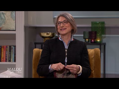 ”Jag använder stickning för att beskriva vad som är fel i världen” - Malou Efter tio (TV4)